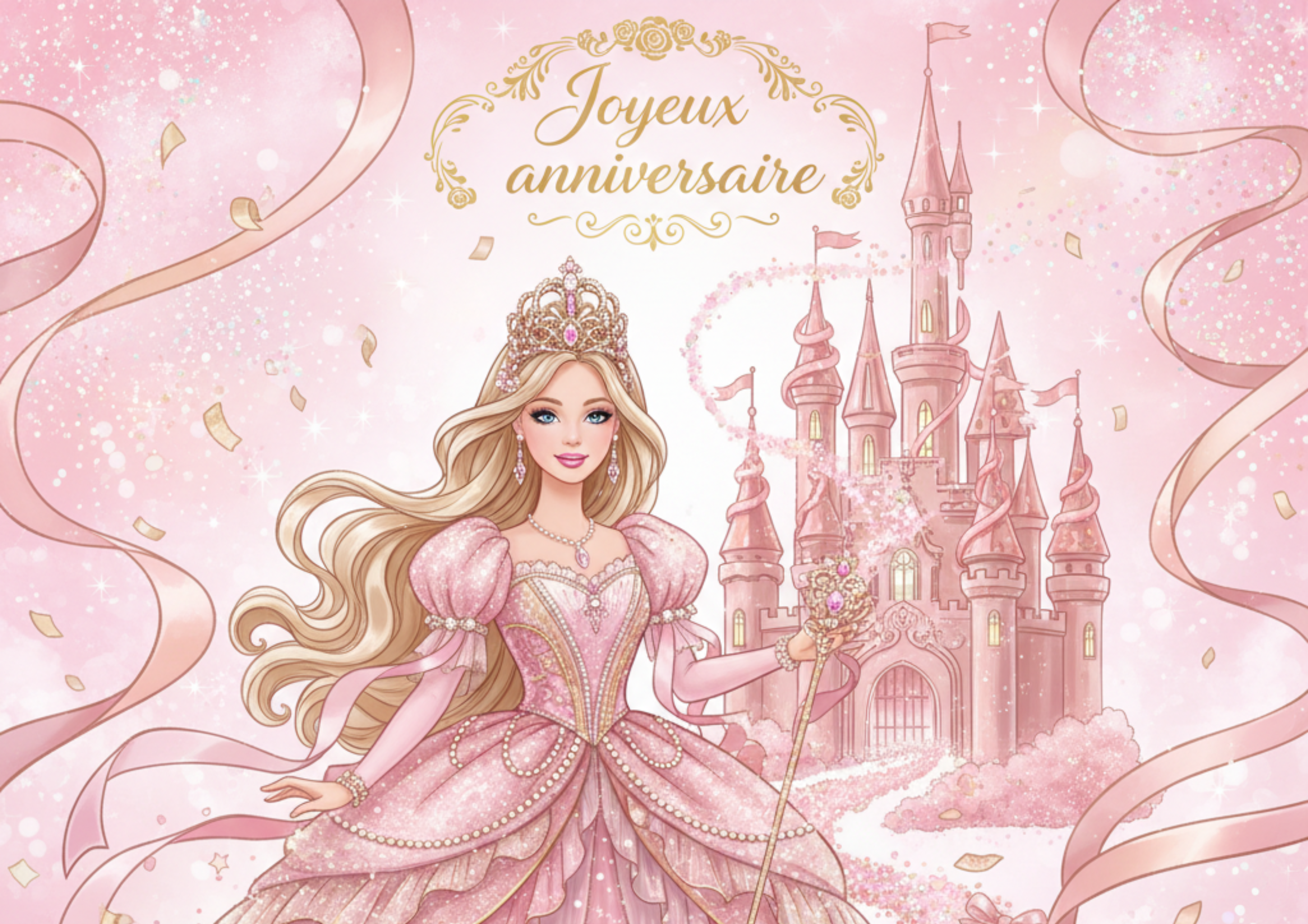 Photo Comestible - Princesse Rose Château