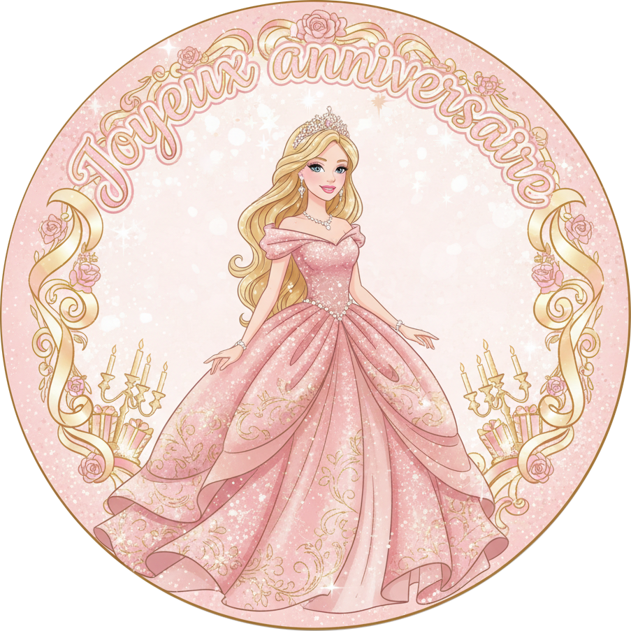 Photo Comestible - Princesse Rose