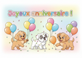 Photo Comestible - Animaux Trois Chiens