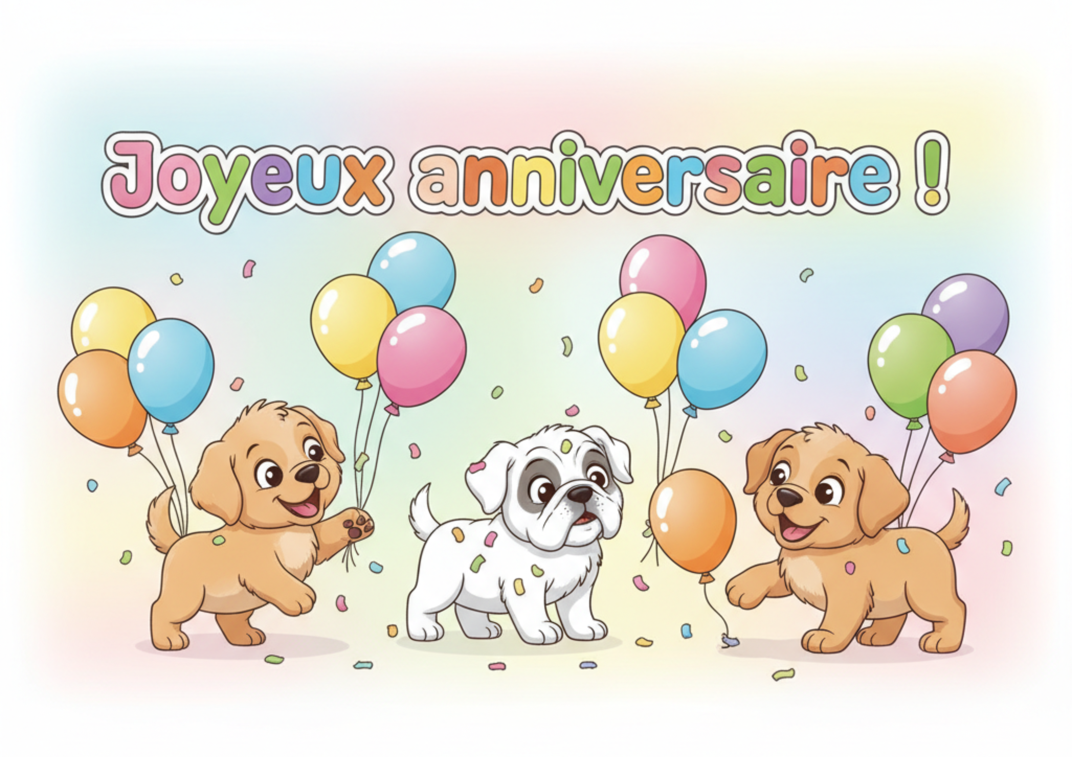Photo Comestible - Animaux Trois Chiens
