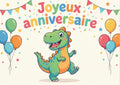 Photo Comestible - Dinosaure Ballon