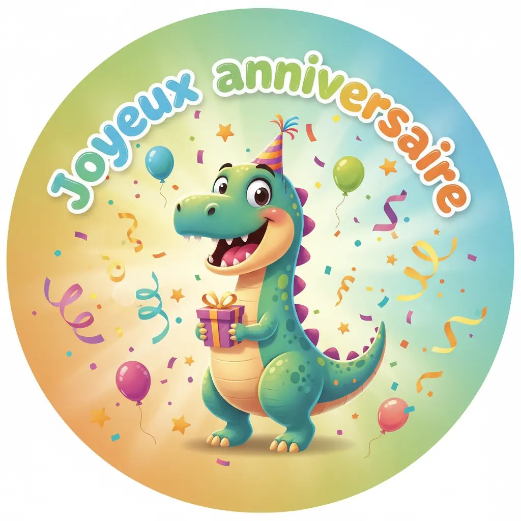 Photo Comestible - Dinosaure Chapeau