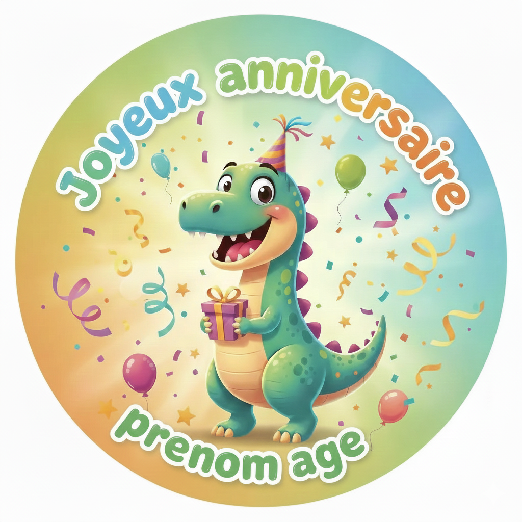 Photo Comestible - Dinosaure Chapeau