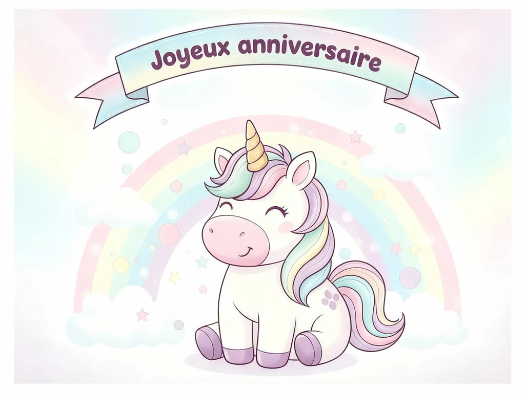 Photo Comestible - Licorne Assis