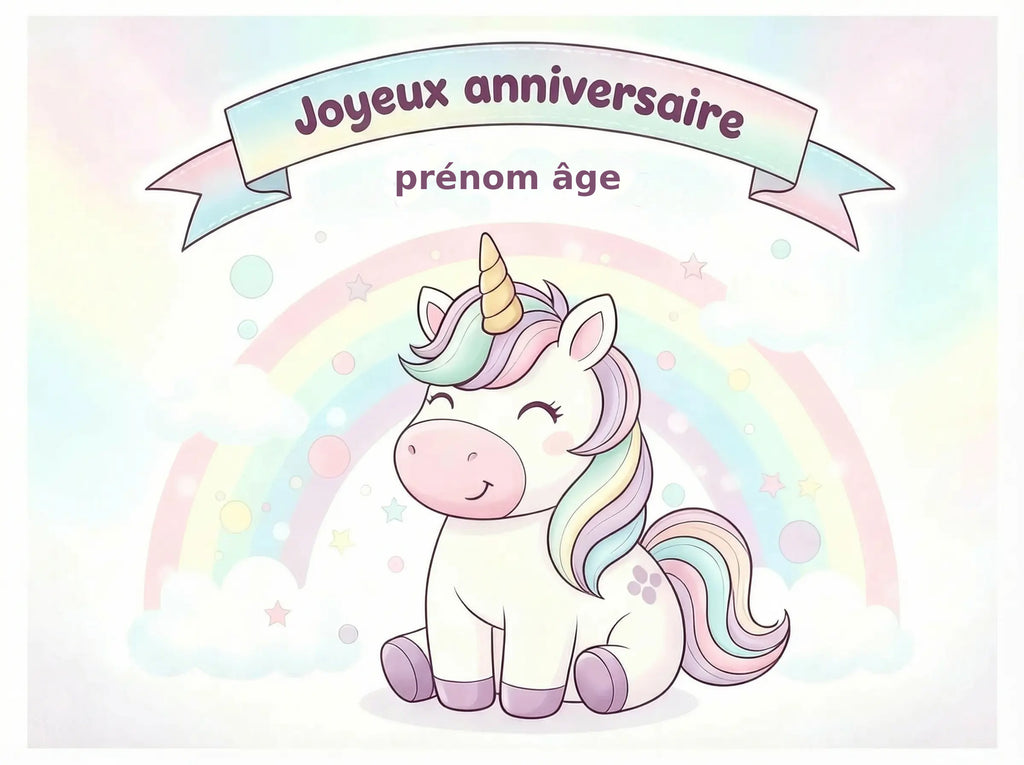 Photo Comestible - Licorne Assis