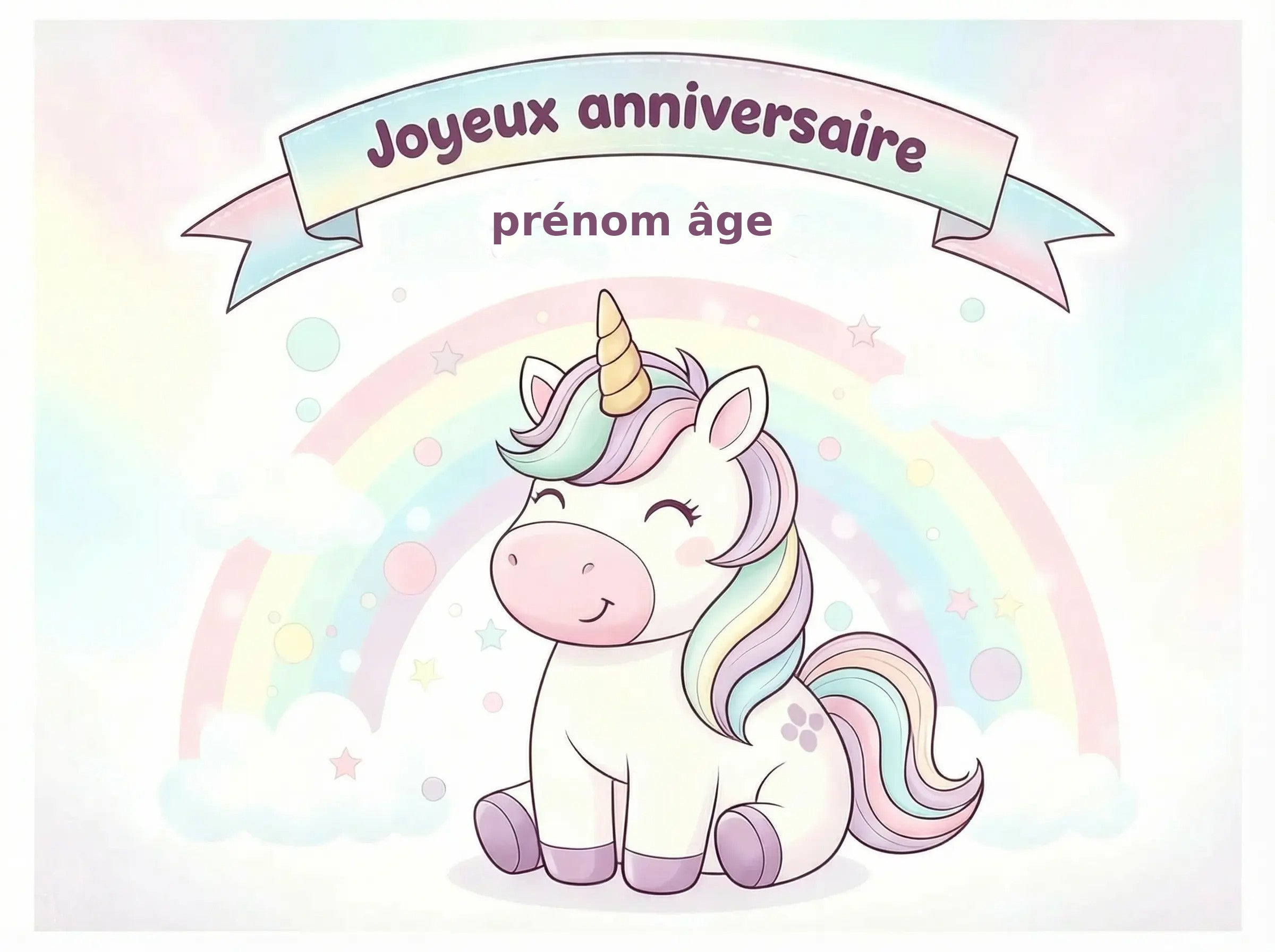 Photo Comestible - Licorne Assis