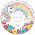 Photo Comestibles - Licorne Fleuri