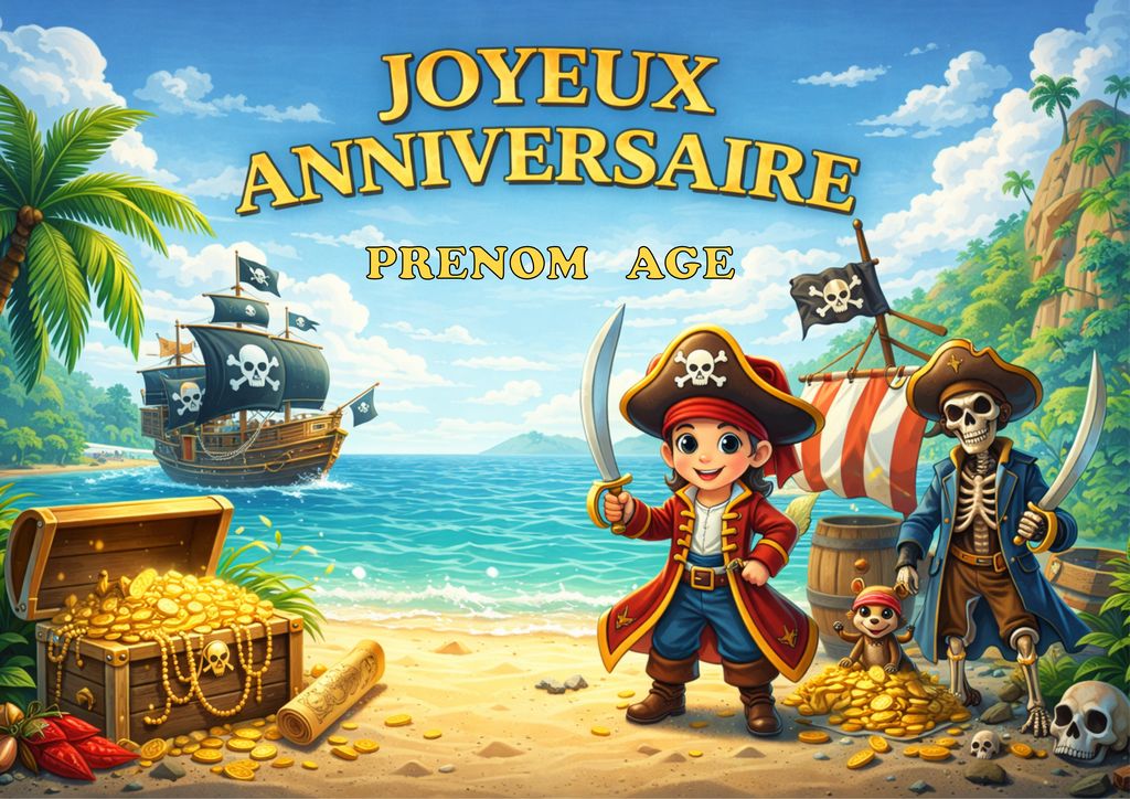 Photo Comestible - Pirates Trésor