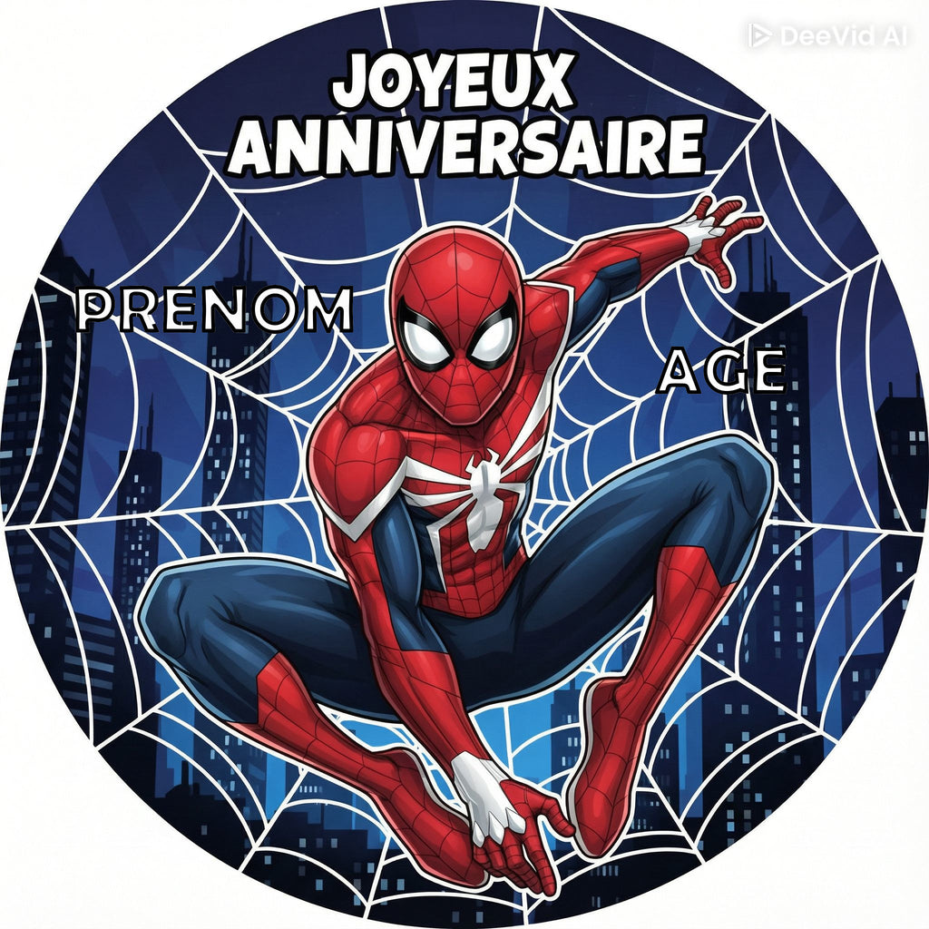 Photo Comestible - Super-héros Spiderman
