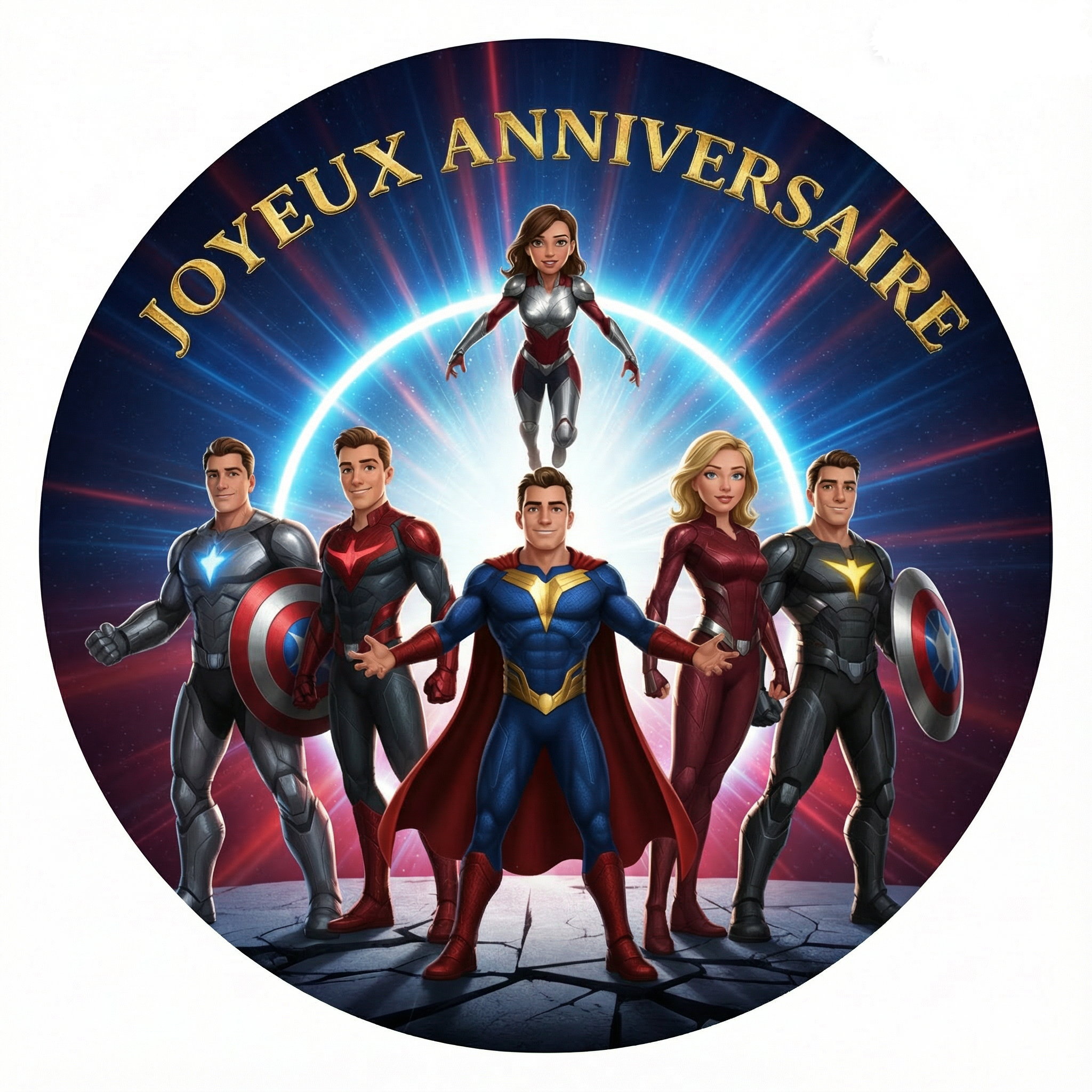 Photo Comestible - Super-héros Avengers